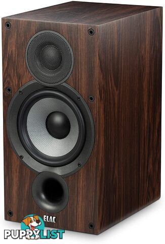 ELAC Debut 2.0 B6.2 Bookshelf Speakers - Walnut