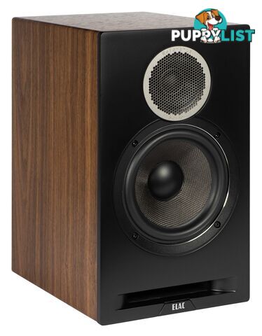 Elac Debut Reference DBR62 Bookshelf Speakers - Black Baffle/Walnut Cabinet