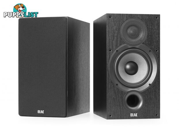 ELAC Debut 2.0 B6.2 Bookshelf Speakers - Black Ash