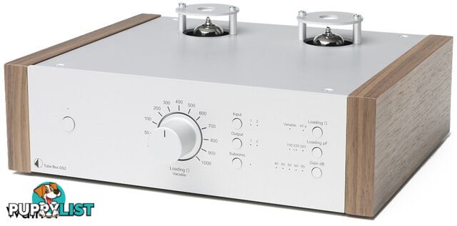 Project Tube Box DS2 Phono Preamplifier Silver/Walnut