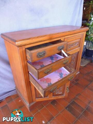 Sideboard, Kauri Pine, with Carving, 368104