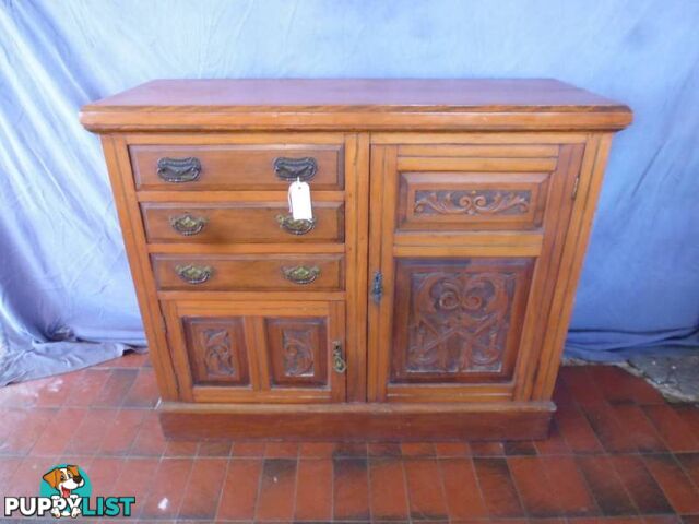 Sideboard, Kauri Pine, with Carving, 368104