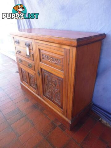 Sideboard, Kauri Pine, with Carving, 368104