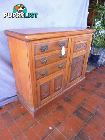 Sideboard, Kauri Pine, with Carving, 368104