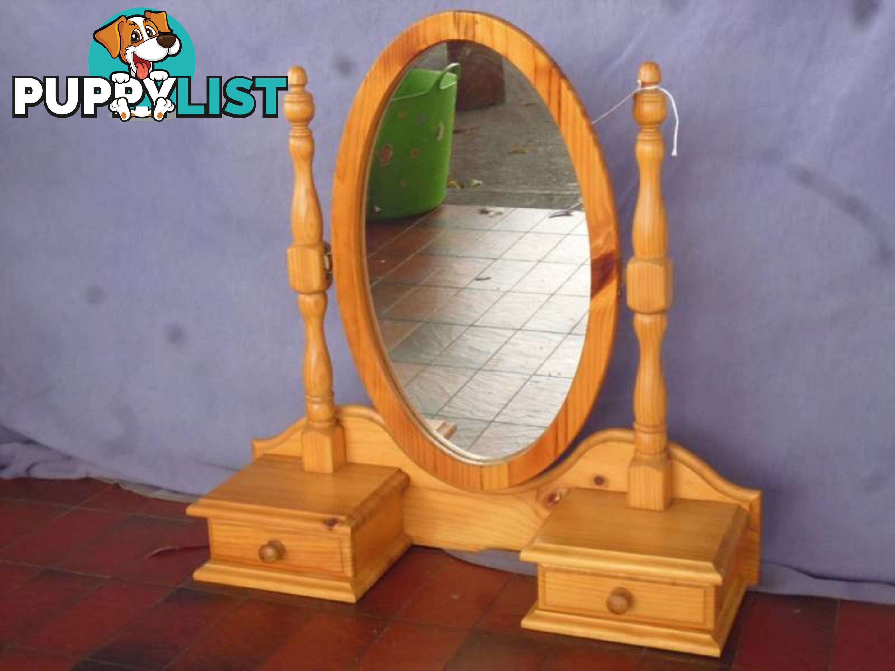 Pine Mirror on stand - 369732