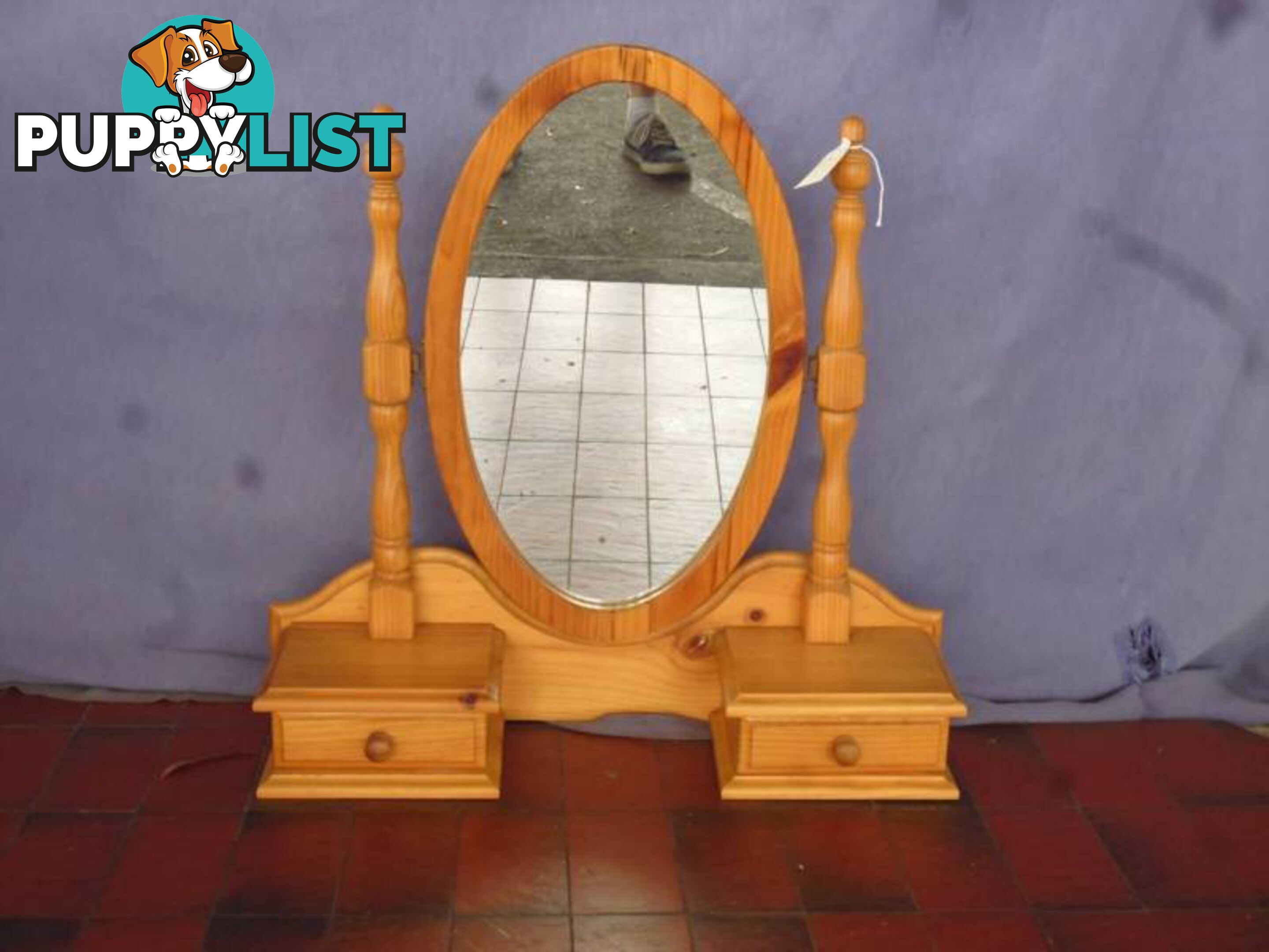 Pine Mirror on stand - 369732