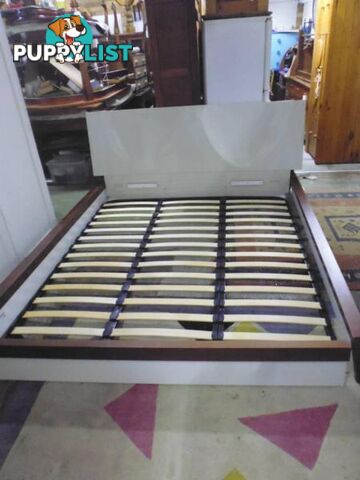 King Bed Frame with Spring Base, 370040