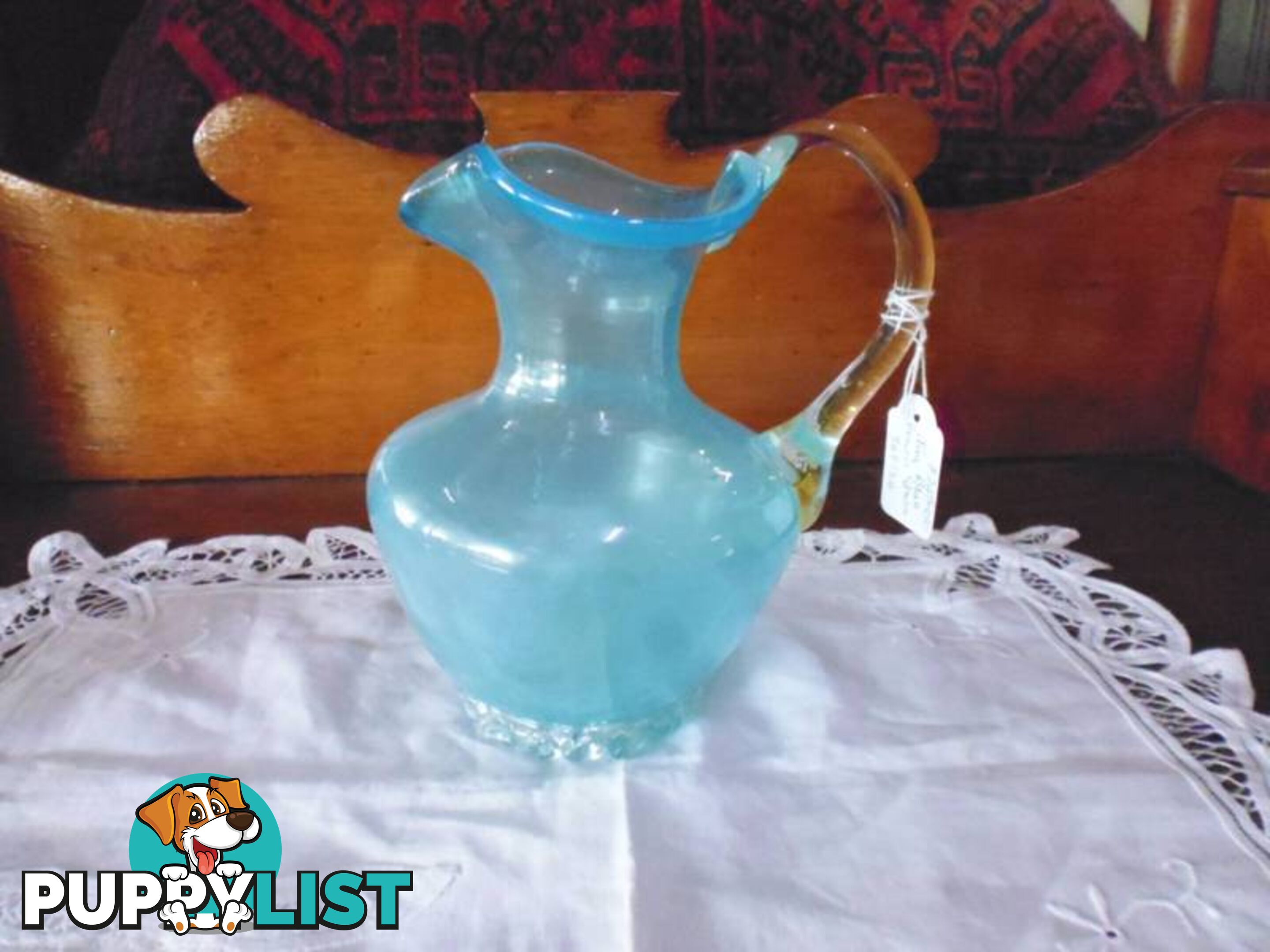 Blue Blown Glass Jug, 369566