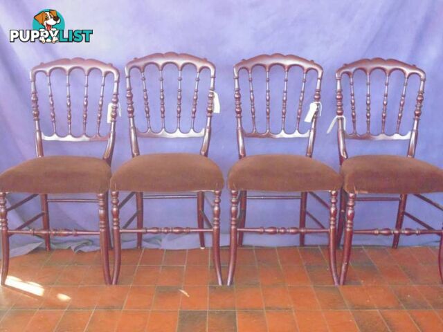 Chairs x 4, Spindle Back Rosewood 364724