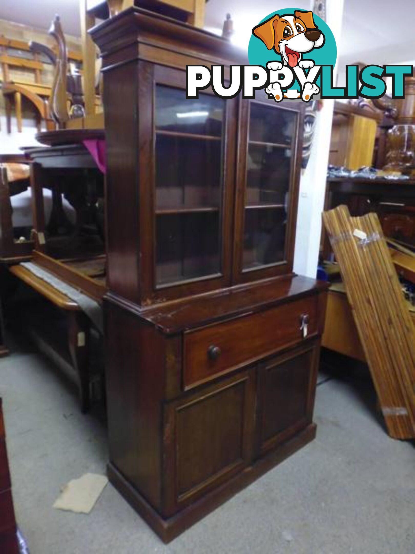 Bookcase, Secretaire, Victorian, 366394