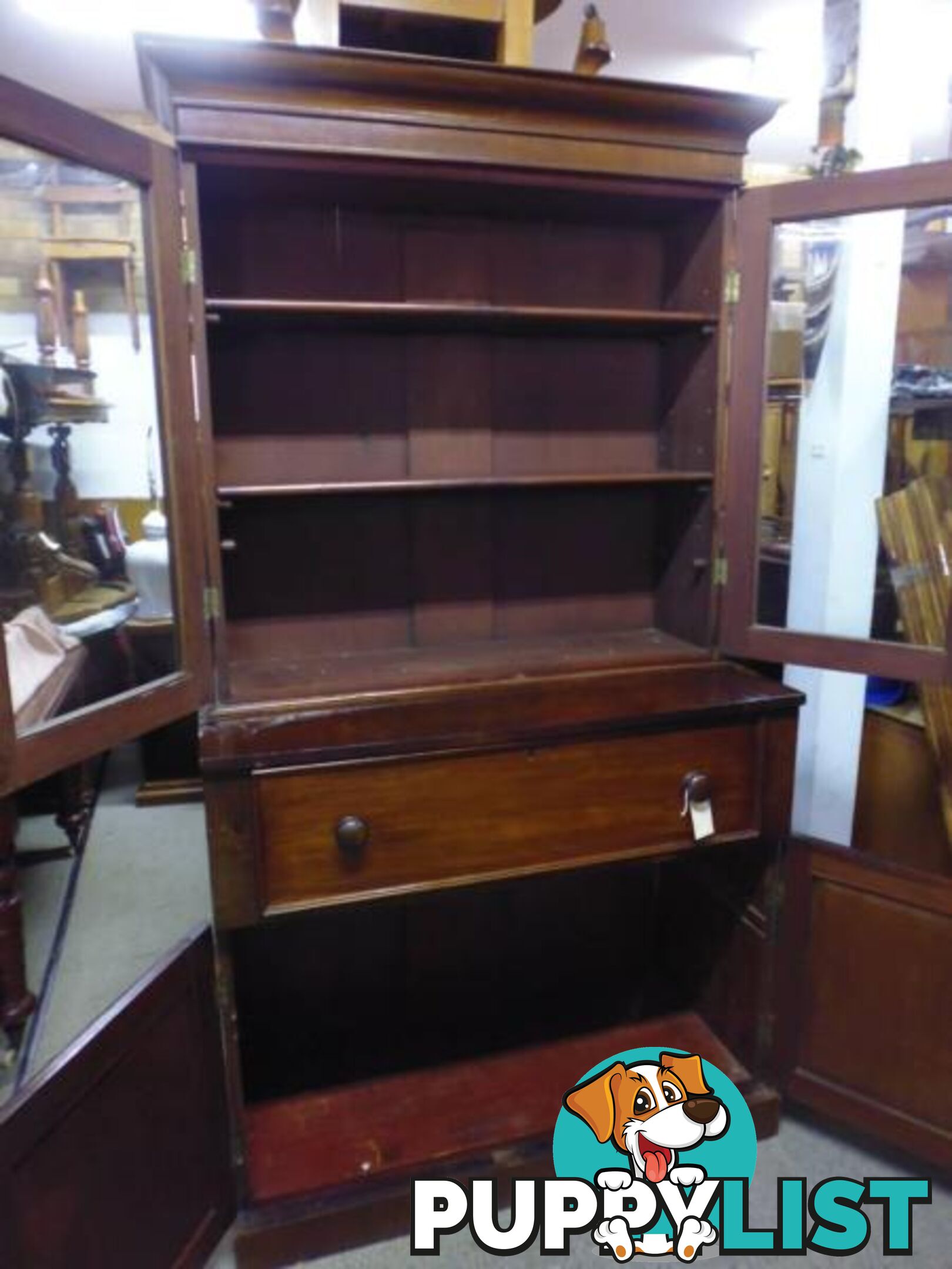 Bookcase, Secretaire, Victorian, 366394