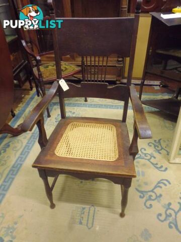 Chair Spindle Back Oak Cane Seat C1700 365313