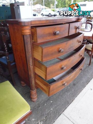 Chest of Drawers, Bow Front, Victorian, 368924