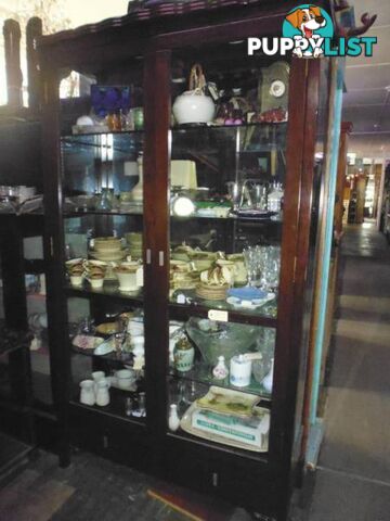 Display Glass Cabinet with Mirror Back, 369862