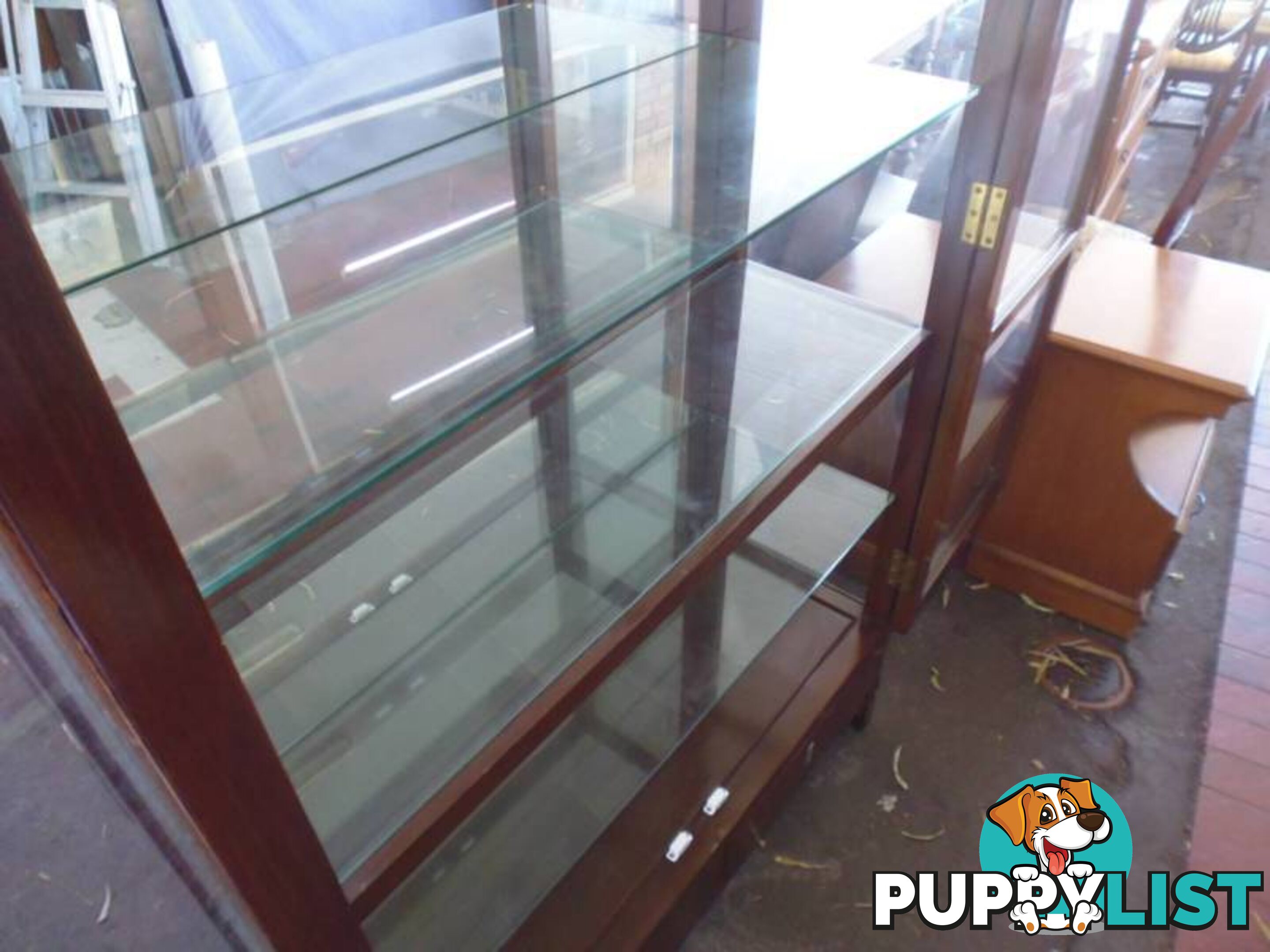 Display Glass Cabinet with Mirror Back, 369862