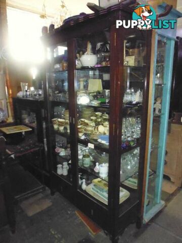 Display Glass Cabinet with Mirror Back, 369862