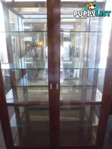 Display Glass Cabinet with Mirror Back, 369862