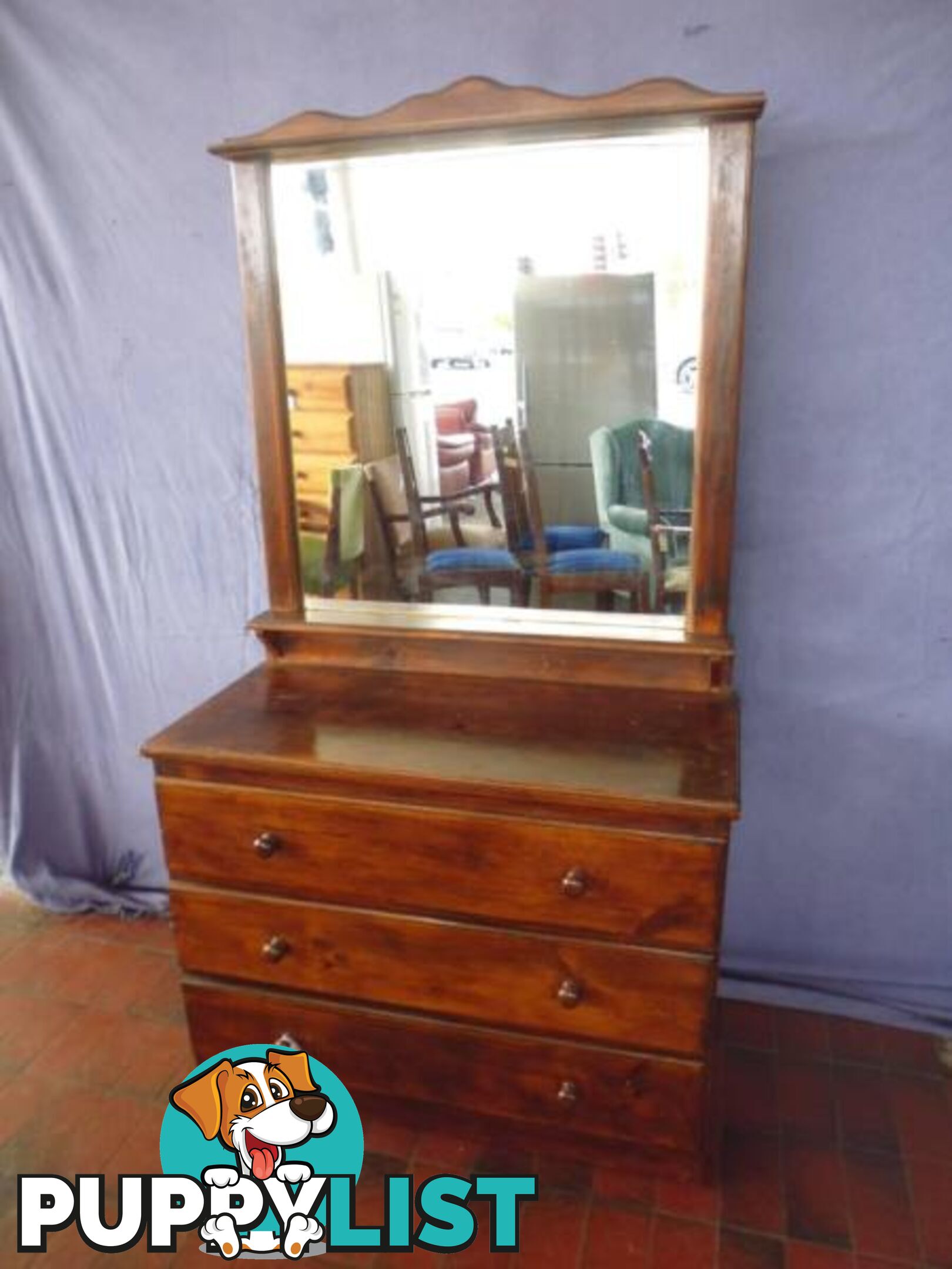 Pine, Chest of Drawers, with Mirror, 365804