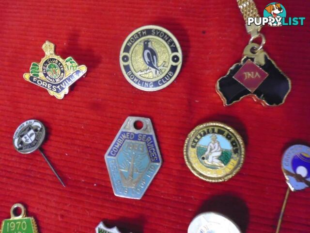 Bowling Club Pins and Emblems, 25