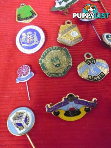 Bowling Club Pins and Emblems, 25