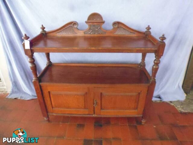 Victorian English Oak Dumb Waiter, 369986