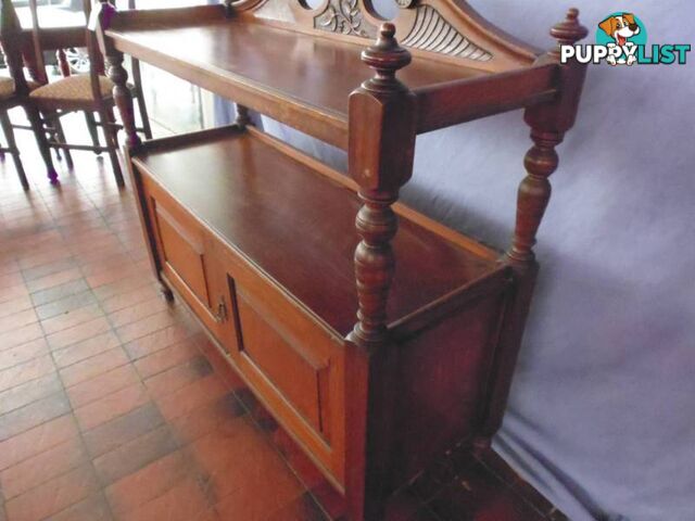 Victorian English Oak Dumb Waiter, 369986