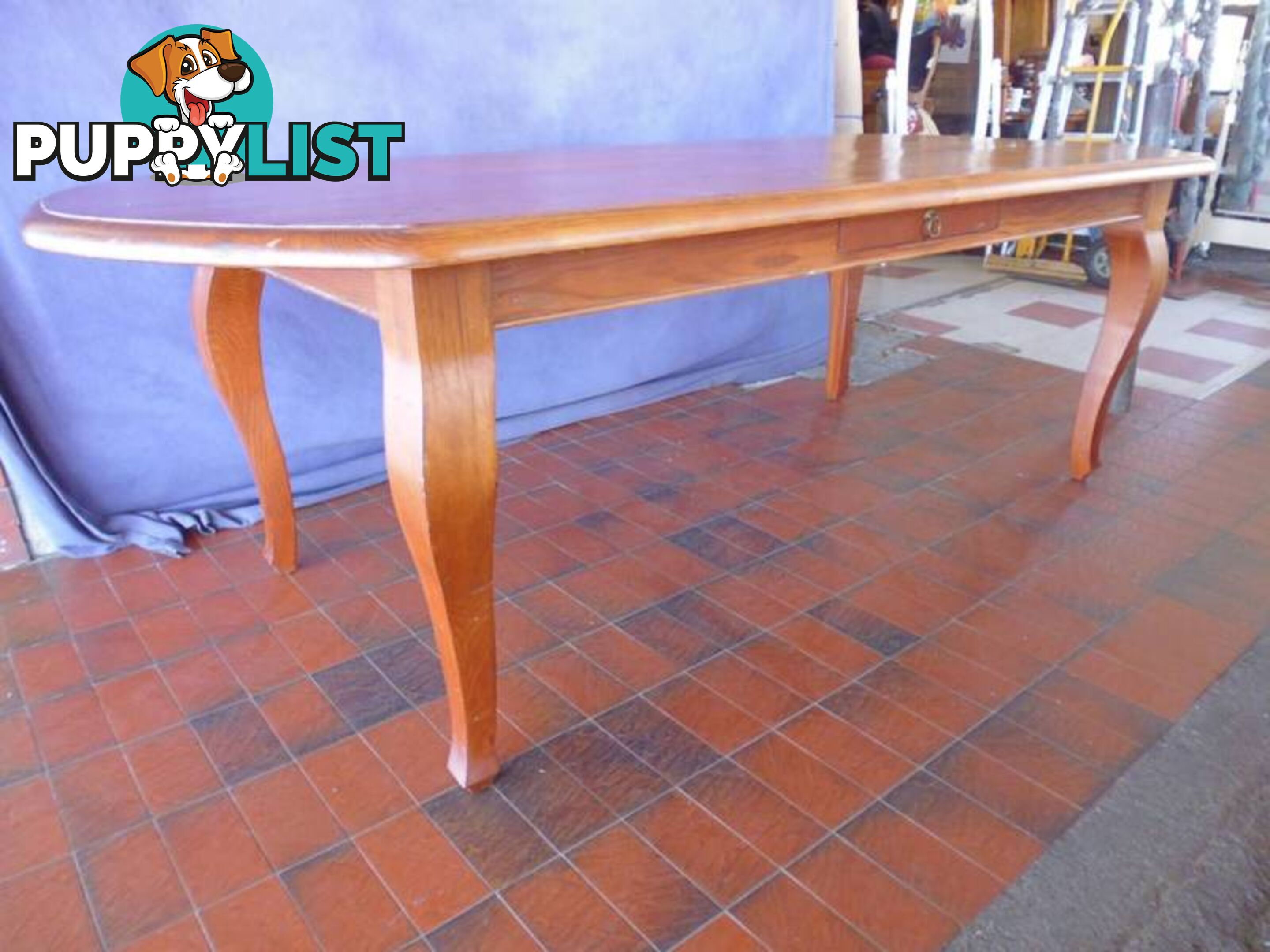 Dining table, Oval, Sabre Legs, Drawer in the side 364644