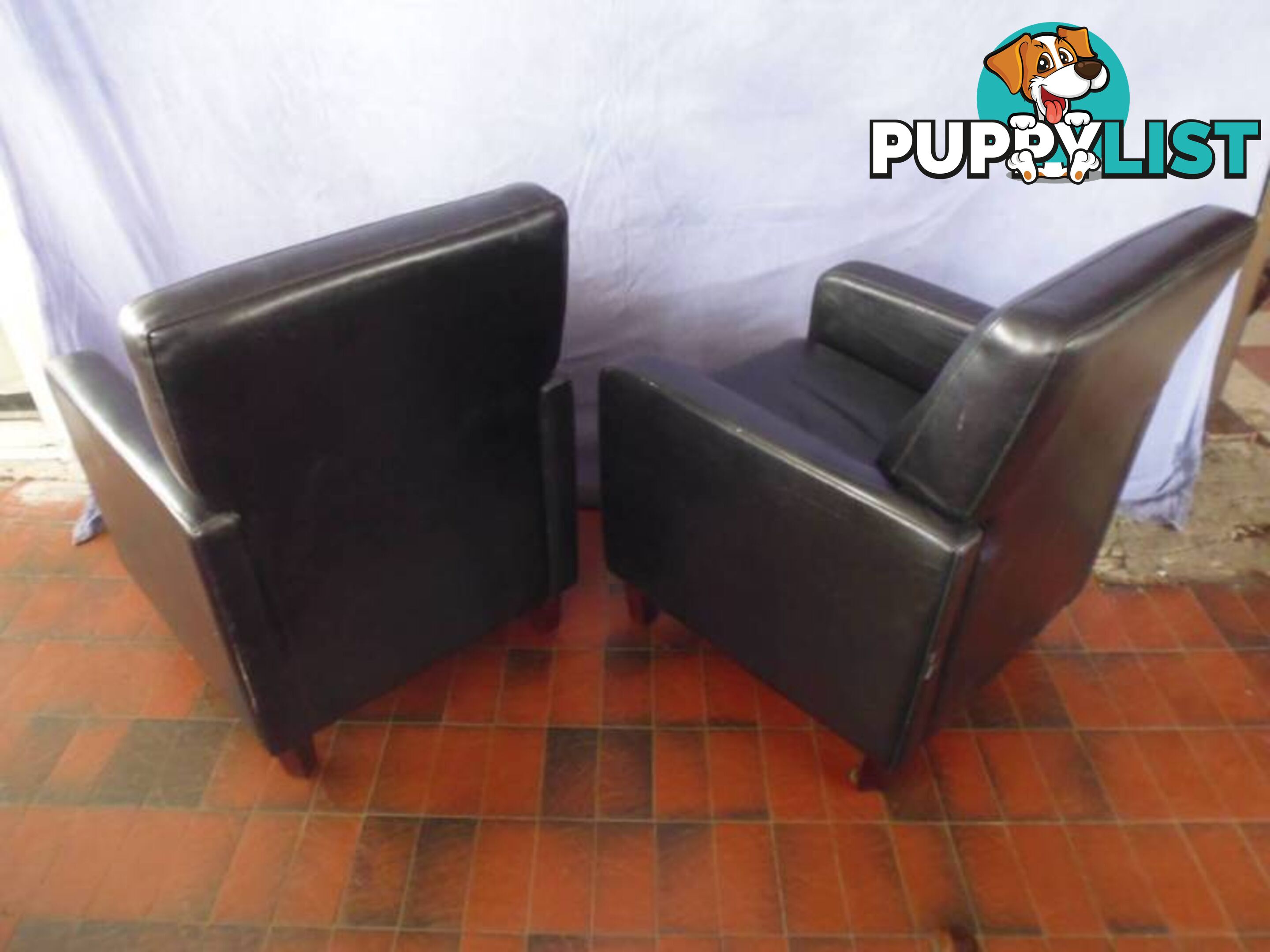 Chairs, 2, Black Leather, 368562