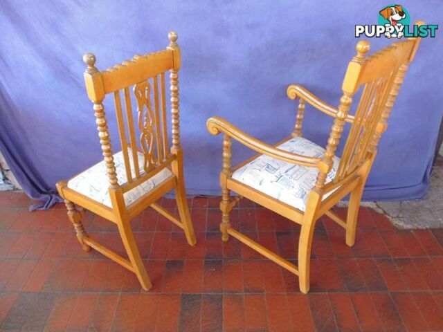 Chairs 6 Oak Jacobean Painted 366672