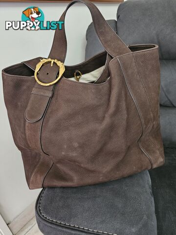 Gucci brown suede leather bag