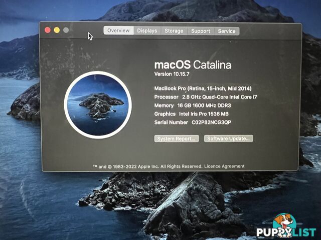 MacBook Pro 15” mid-2014 i7