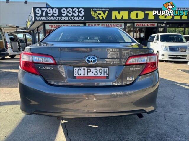 2012 TOYOTA CAMRY HYBRIDH AVV50R 4D SEDAN