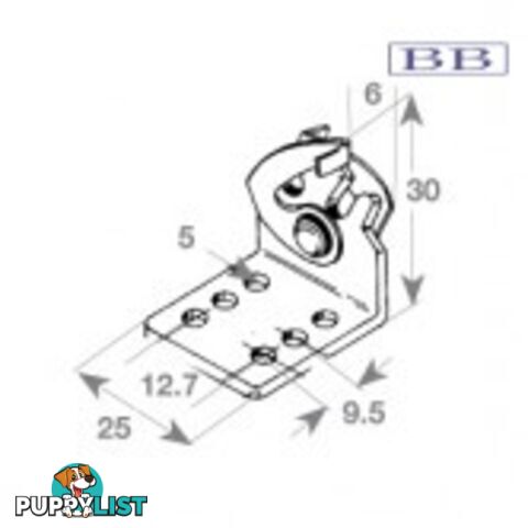 Cable hook clip to suit 30 series cables - double