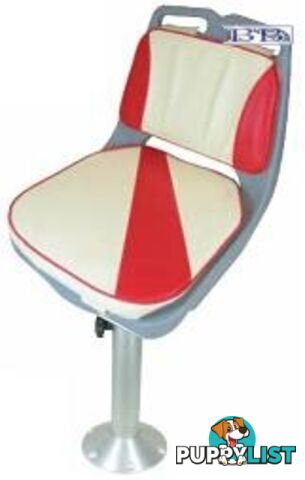 Bay Pedestal Seat - Off White & Navy