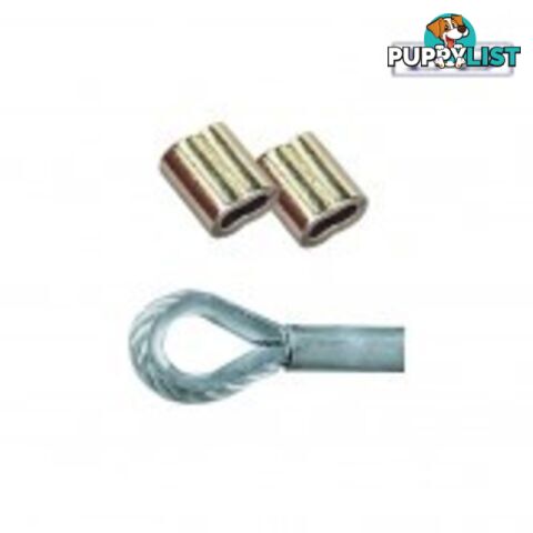 Nickle Plated Copper Swage 3/32" (2.5mm)