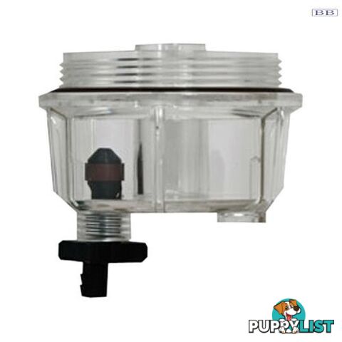 Racor fuel filter replacement water trap, Clear MINI bowl ONLY 99105-20006-BWL