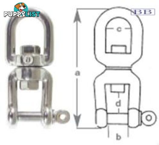 Eye & Fork Swivel Pin Dia 12mm