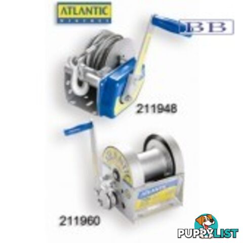 Atlantic Brake Winch 5:1 with 7.5m x 5mm Cable