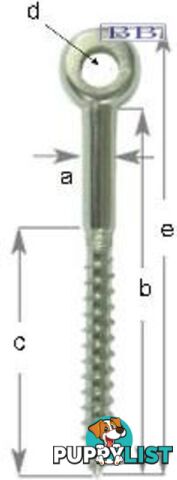 Eye Head Lag Screw - 12mm