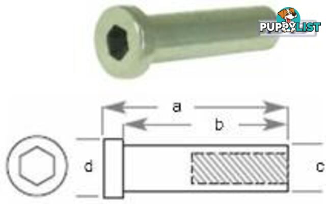 Swage Socket Head Tensioner M5 M6