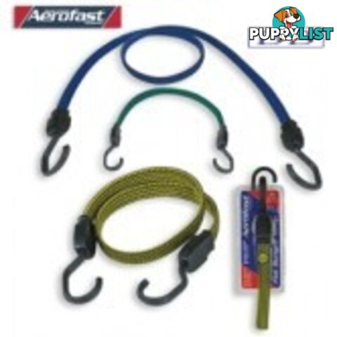 Flat Bungee Strap Green 300mm