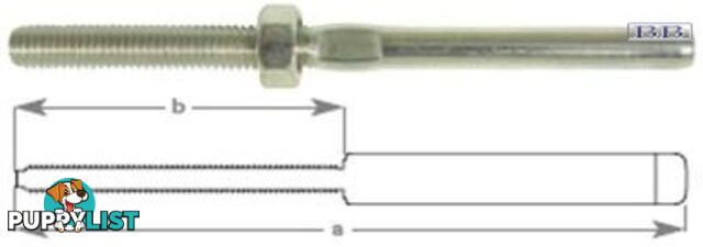 Swage threaded Terminals to suit 2.5mm (3/32") wire TO 1/4"