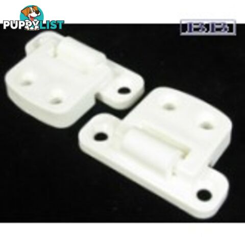 White Nylon Pull Apart Hinges (PR)