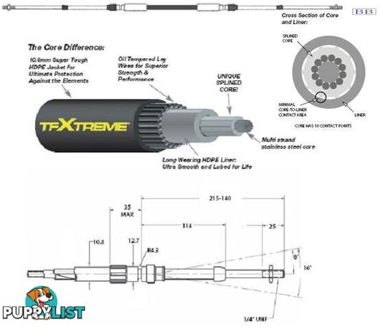 CC693 TFXTREME Control Cable 7.75m