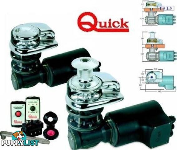 QUICK anchor Winches Vertical Anchor Winch - Aster 700 (25-50mm deck)