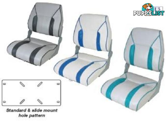 Premier boat Seat - Grey and Teal