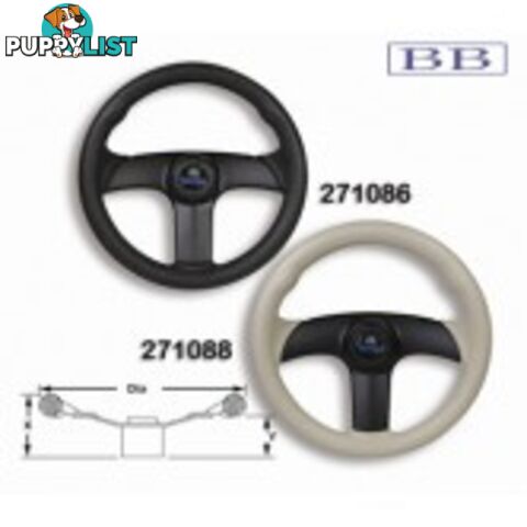 Boat steering wheel Viper Wheel Black