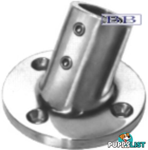 Stainless Steel Rail fittings 60 deg Round base