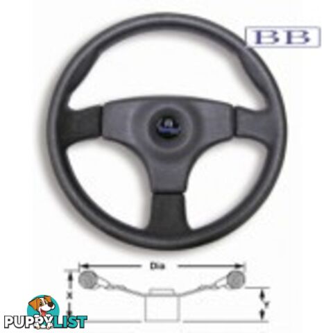 Boat steering wheel Stealth PVC Wheel