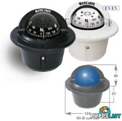 Marine Explorer Flush Mount Compass Black